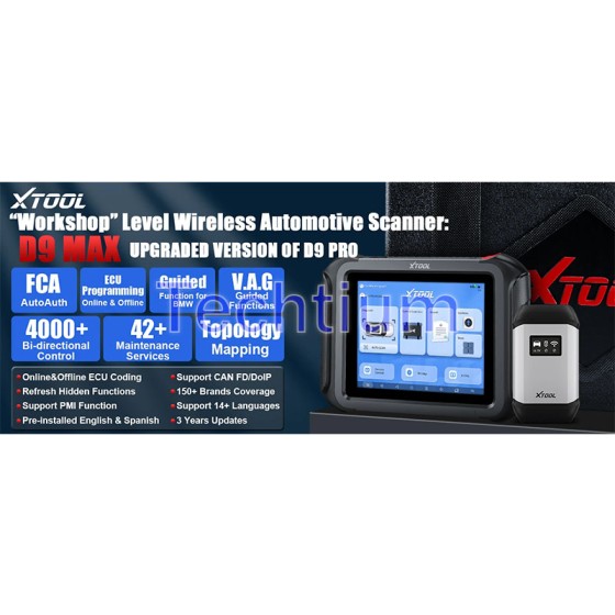 XTOOL D9 MAX  Car Diagnostic Tools All System 42+ Functions